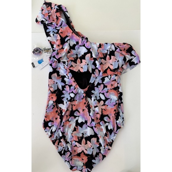 Time and TRU one piece floral print swimsuit sz L - Picture 6 of 7